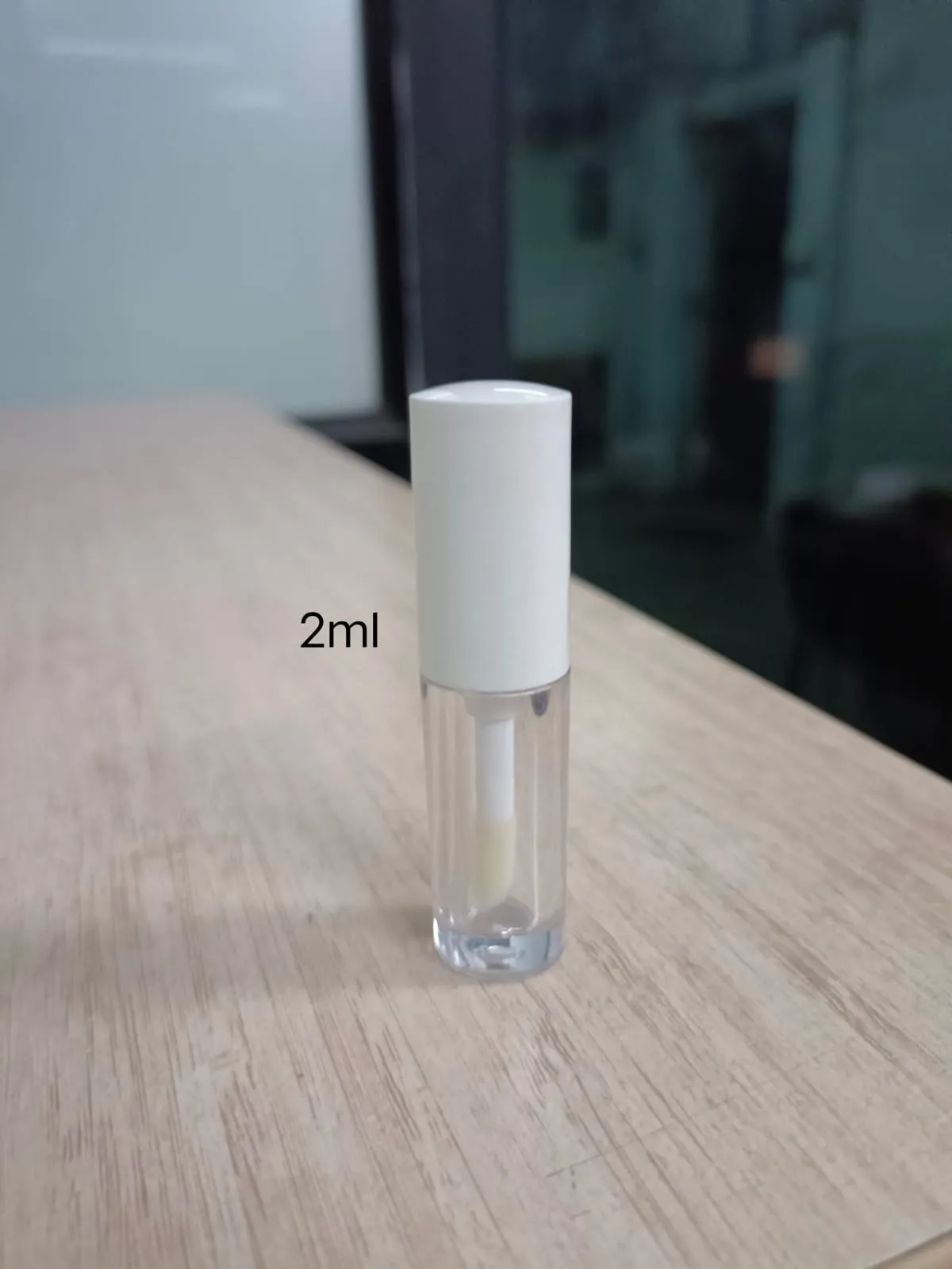 2ml Imported Liquid Lipstick Empty Clear Container with White Cap