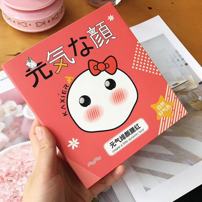 3 Colors Kawaii Gorgeous Blush Palette Waterproof & Long-lasting Rouge Kit