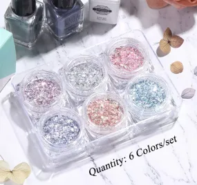 6pk BROKEN GLASS GLITTERS FOR RESIN