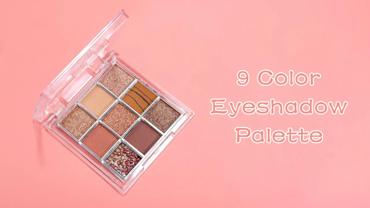 9Colors Pink Rose Gold Brown Warm Colorful Eyeshadow Palette Makeup,Korean Natural Neutral Eyeshadow palettes Highly Pigmented Naturing-Look