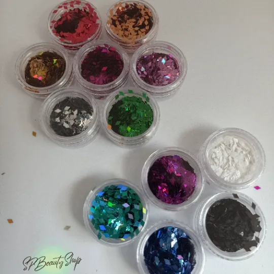 A Set Shiny nail decal - nail sticker- nail design-nail sticker-Nail glitter