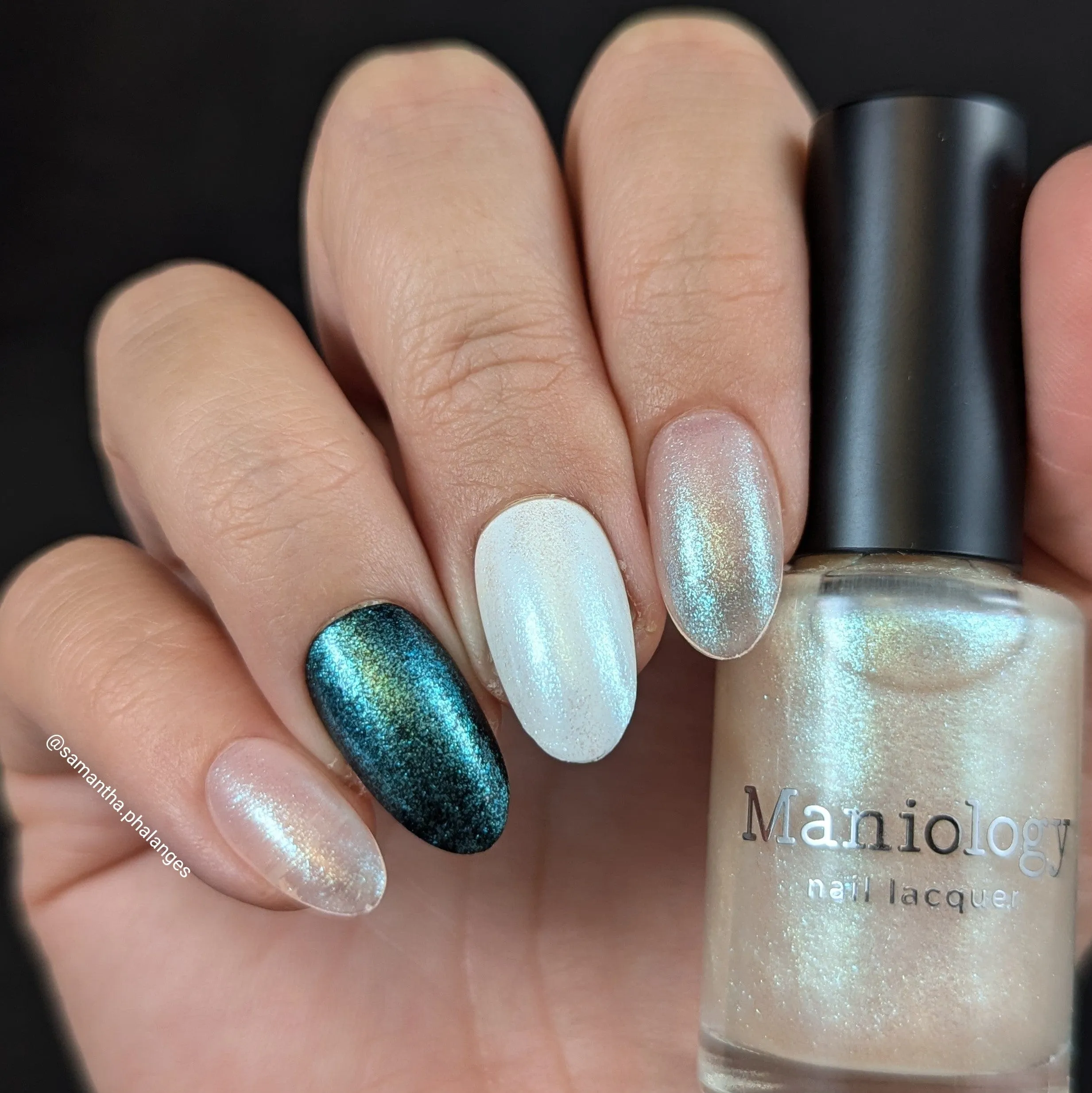 Arctic Dreams: Icy Waters (P172) - Teal Clear Iridescent Glitter Topper Nail Polish