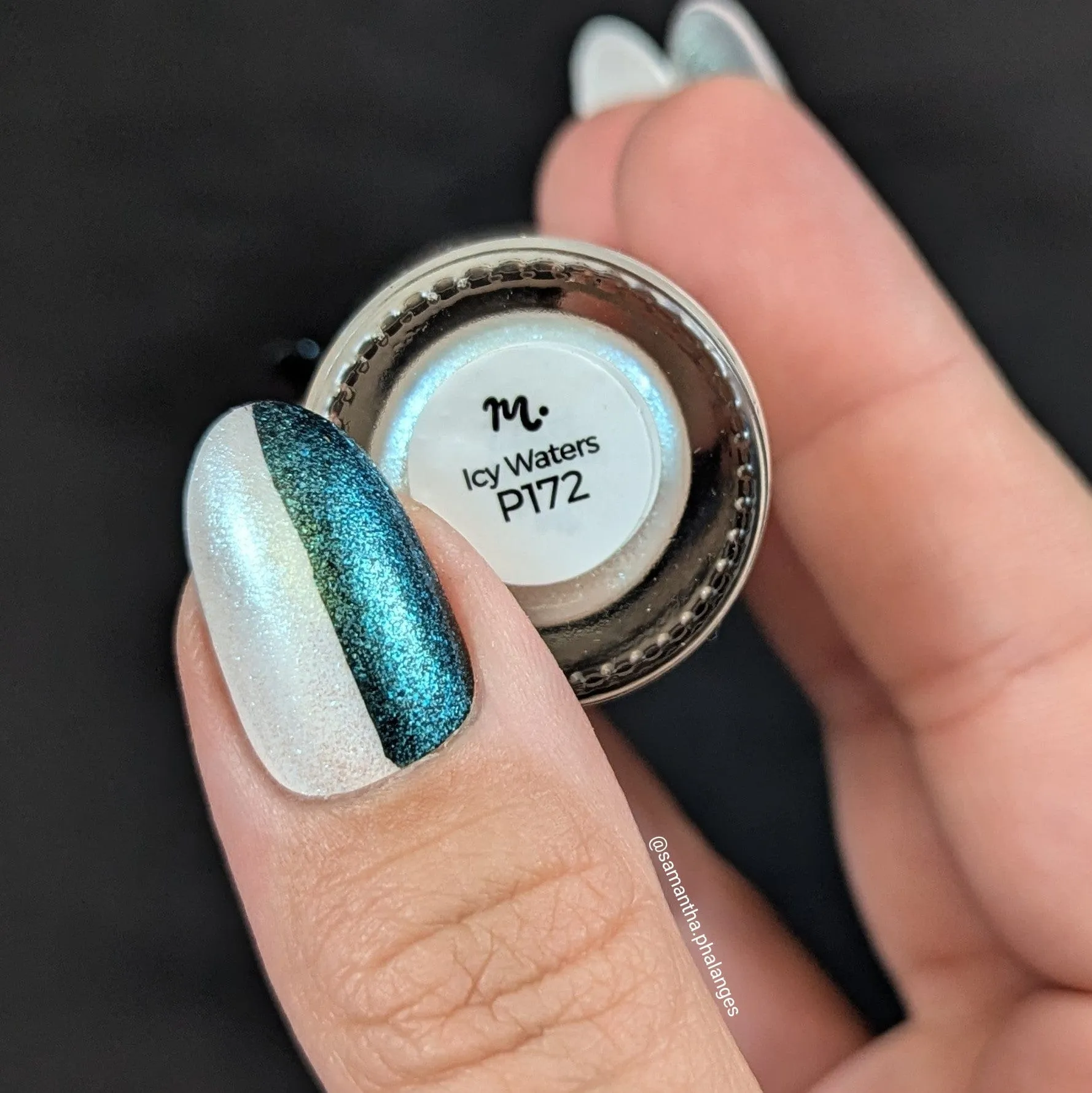 Arctic Dreams: Icy Waters (P172) - Teal Clear Iridescent Glitter Topper Nail Polish