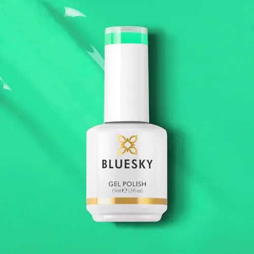 BLUESKY Gel Polish for Nails Color Neon Green,Salon Single Bottle Gel Soak Off Manicure at Home,Long Lasting &Chip Resistant, Vegan, 15ml A084P/AQUA MARINE