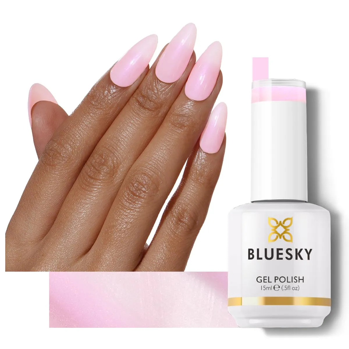 BLUESKY Gel Polish for Nails Color Pink Fragrant, Salon Manicure Single Bottle, Long Lasting&Chip Resistant,15ml,80502P/NEGLIGEE