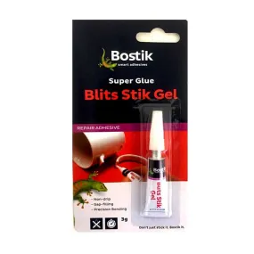 BOSTIK Super Glue Blits Stik Gel Repair Adhesive 3g