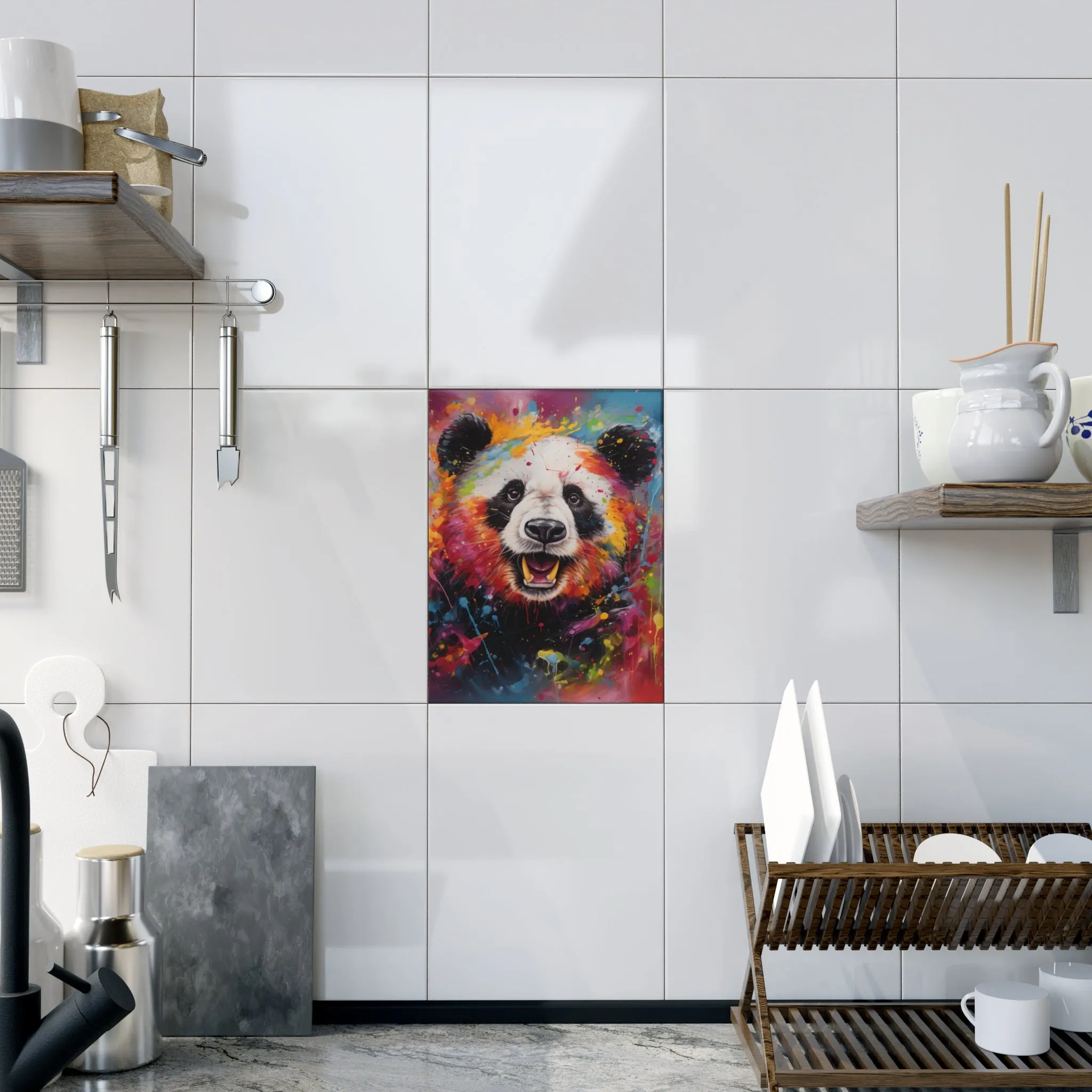 Ceramic Photo Tile, Panda