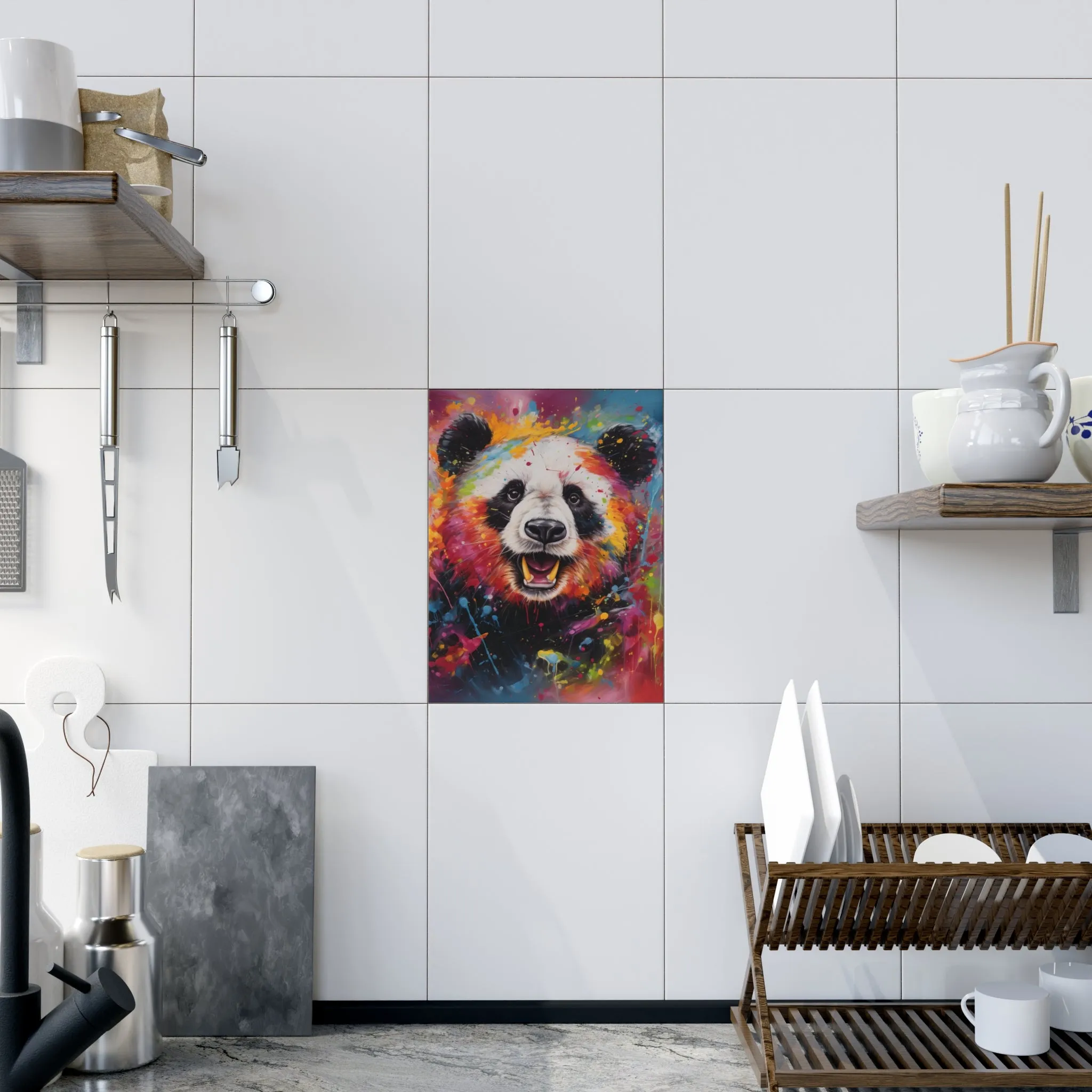 Ceramic Photo Tile, Panda