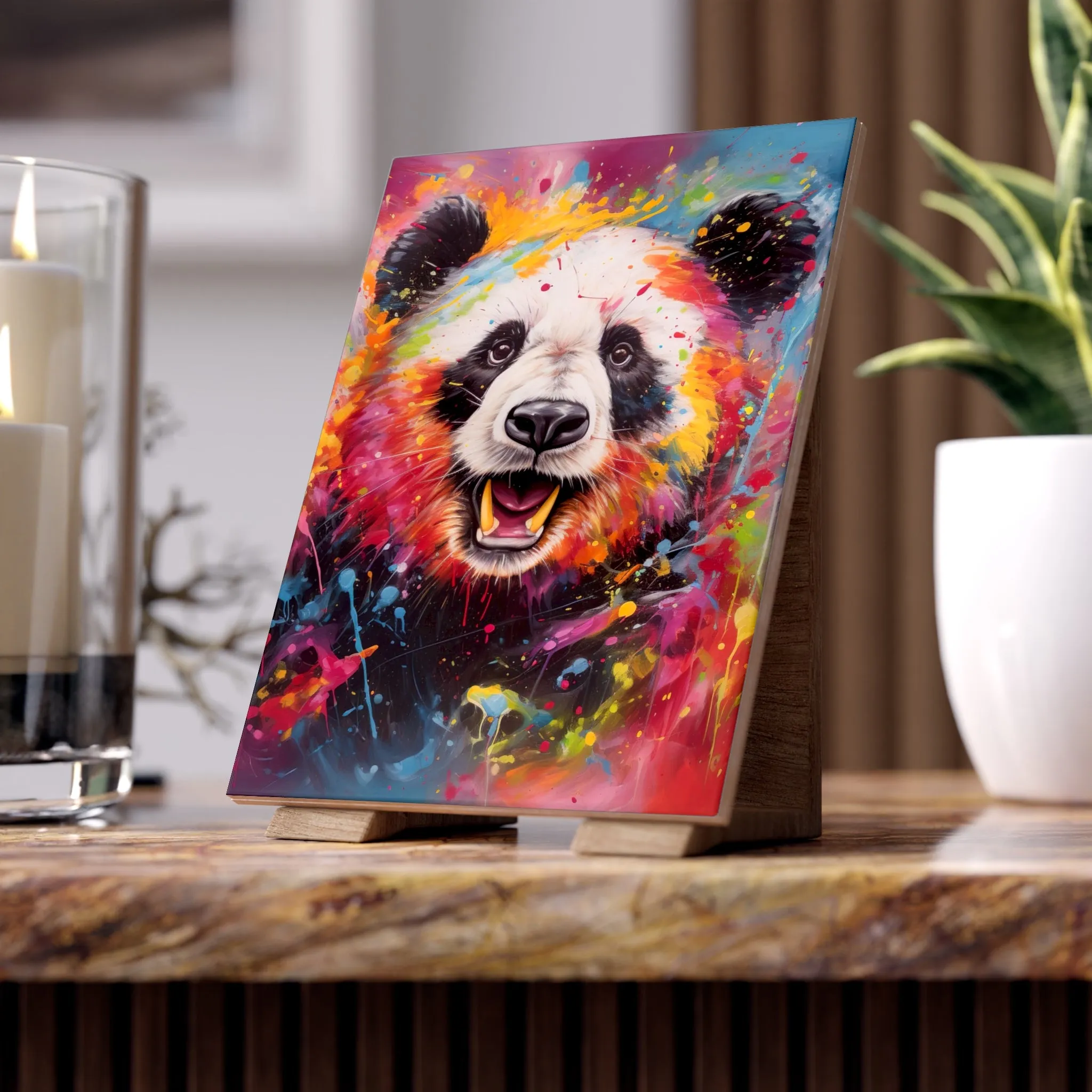 Ceramic Photo Tile, Panda