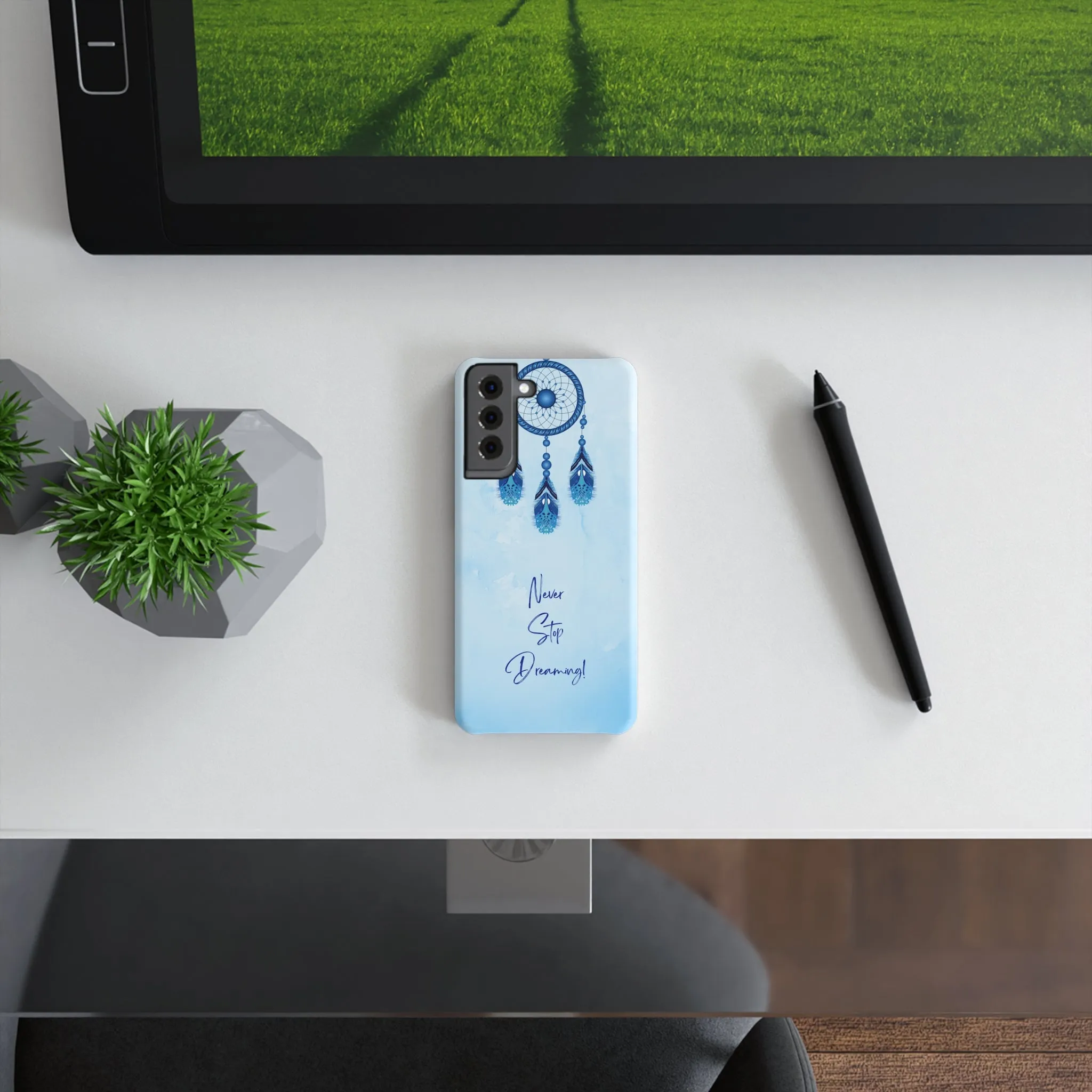 Dream Catcher Slim Snap Case - 'Never Stop Dreaming!' Phone Cover for Positive Vibes