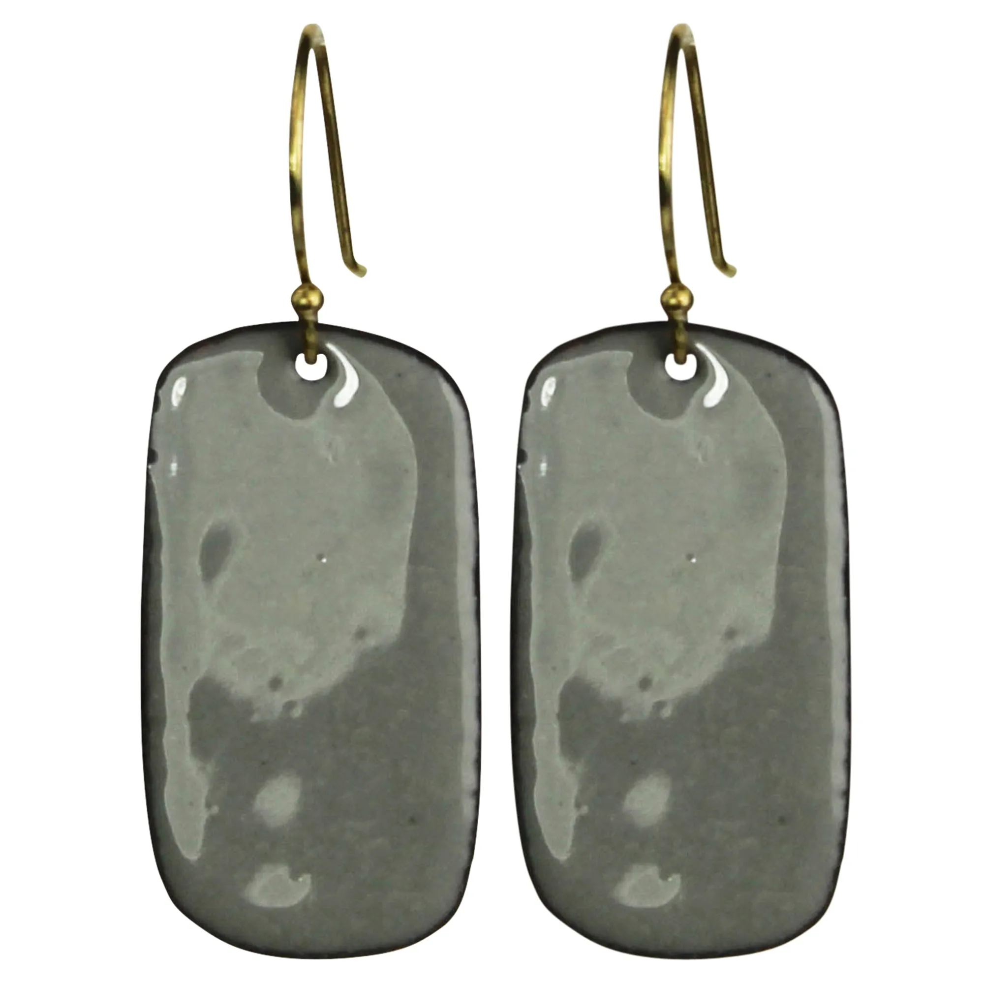 Earring - Rectangle Tab, Grey