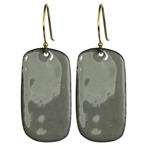 Earring - Rectangle Tab, Grey
