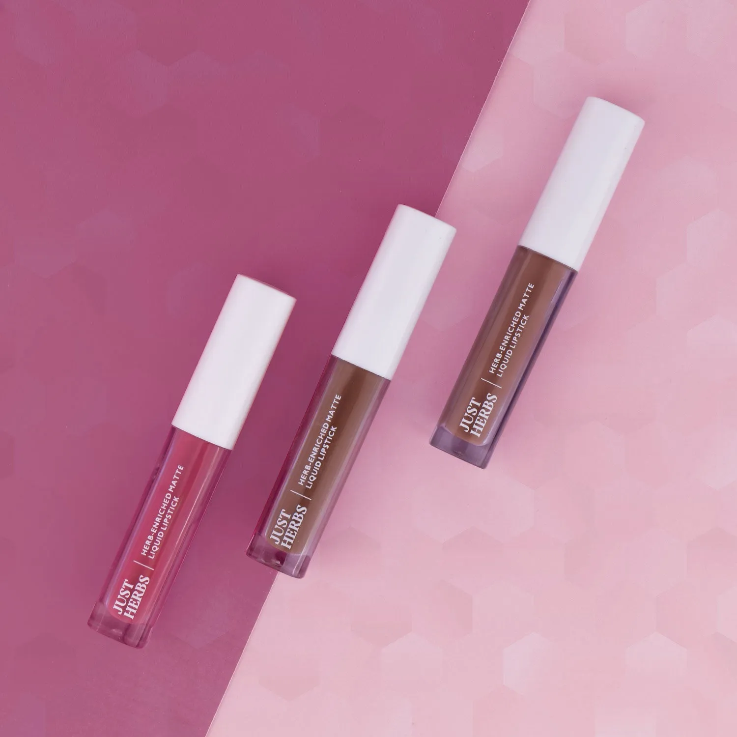 Full-Size Herb Enriched Matte Liquid Lipstick Kit - Set of 3 (Day & Office Look) - GWP