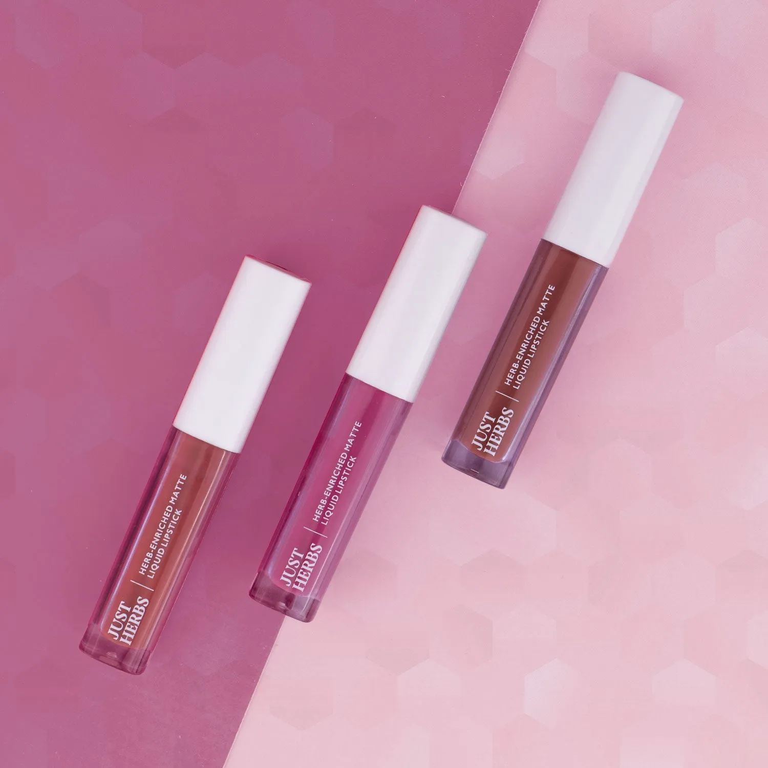 Full-Size Herb Enriched Matte Liquid Lipstick Kit - Set of 3 (Day & Office Look) - GWP