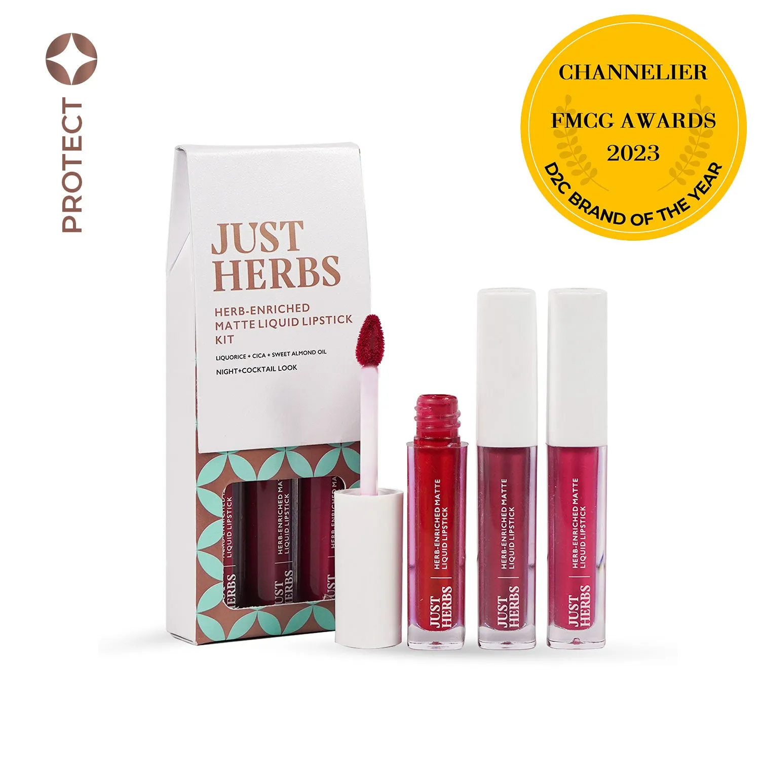 Full-Size Herb Enriched Matte Liquid Lipstick Kit - Set of 3 (Day & Office Look) - GWP