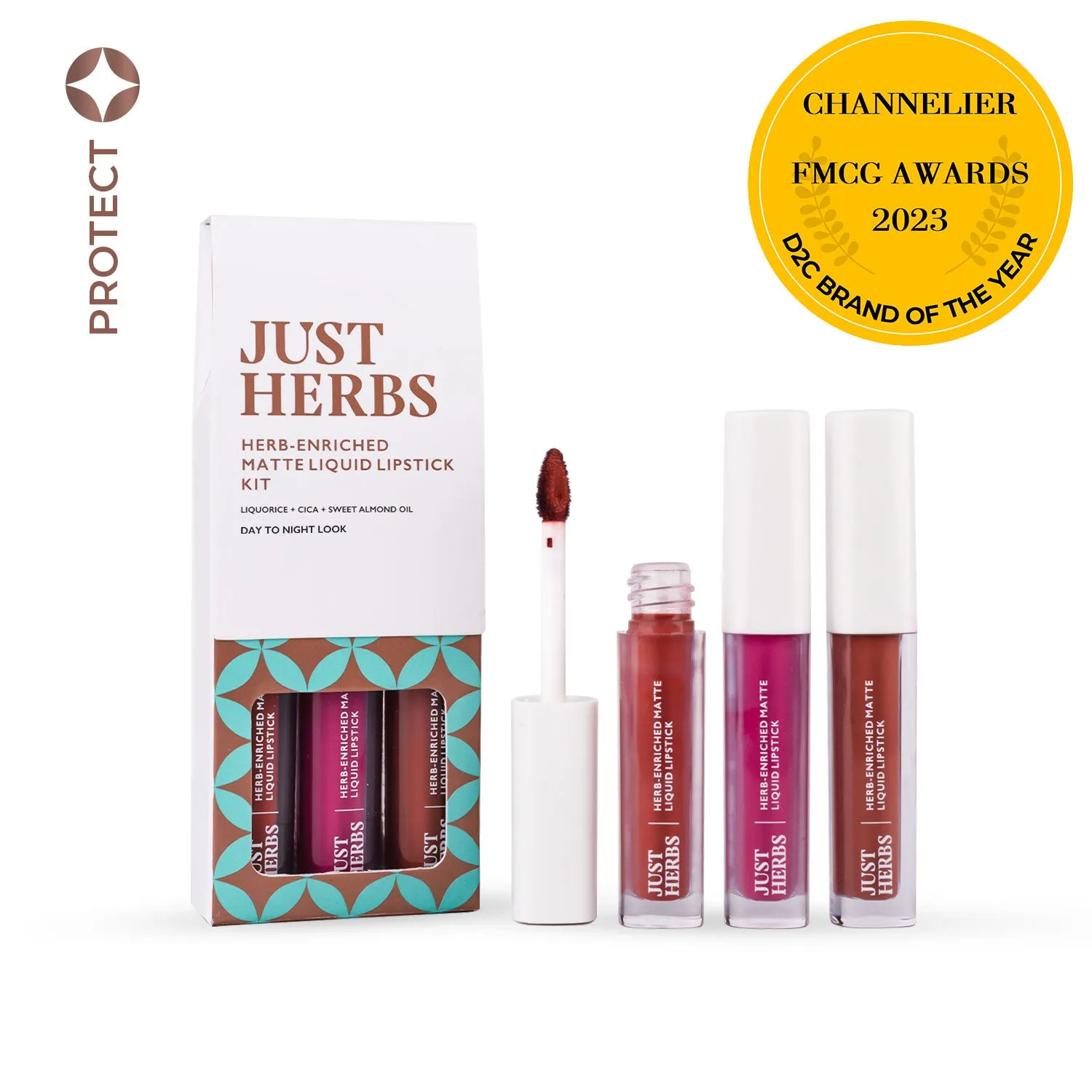 Full-Size Herb Enriched Matte Liquid Lipstick Kit - Set of 3 (Day & Office Look) - GWP