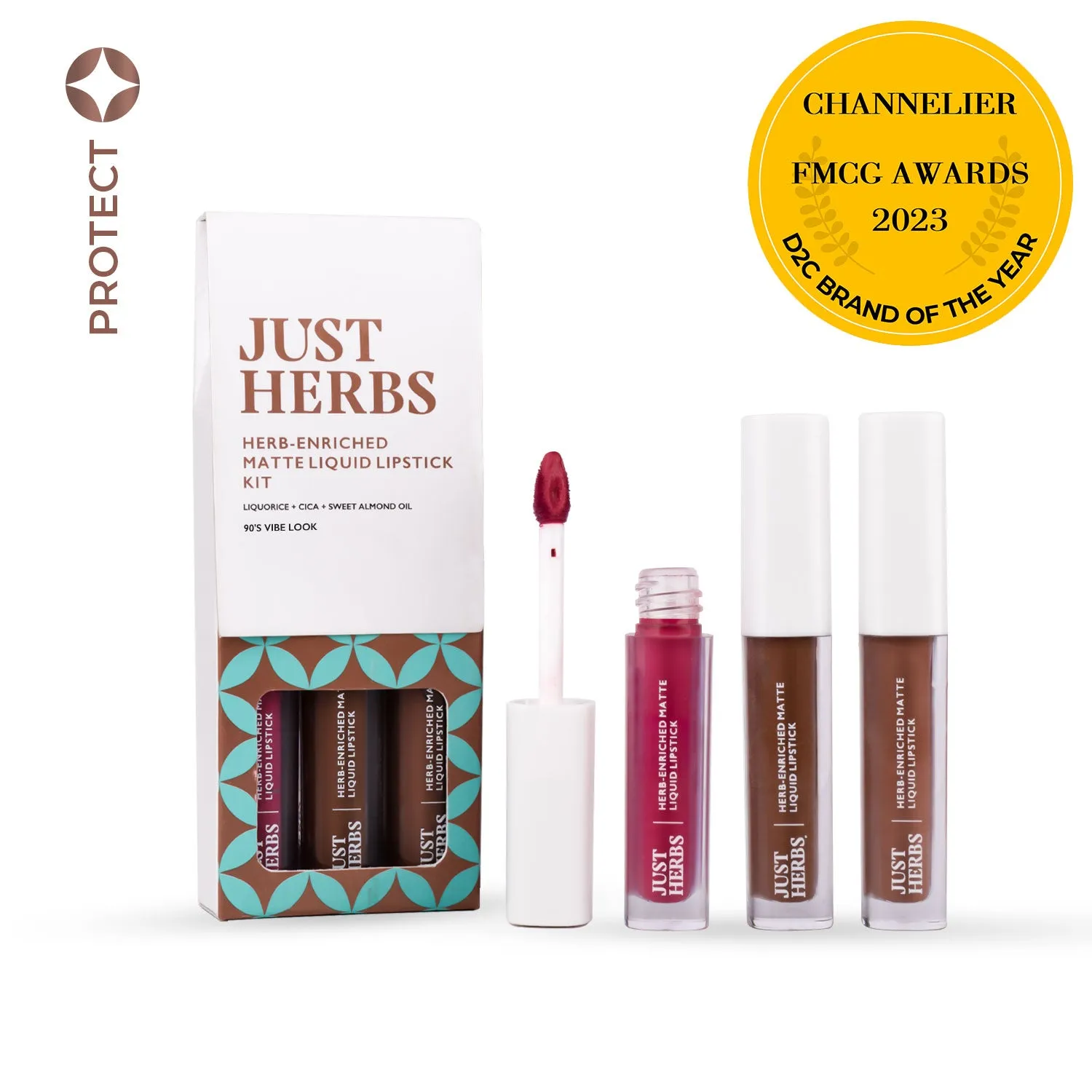 Full-Size Herb Enriched Matte Liquid Lipstick Kit - Set of 3 (Day & Office Look) - GWP