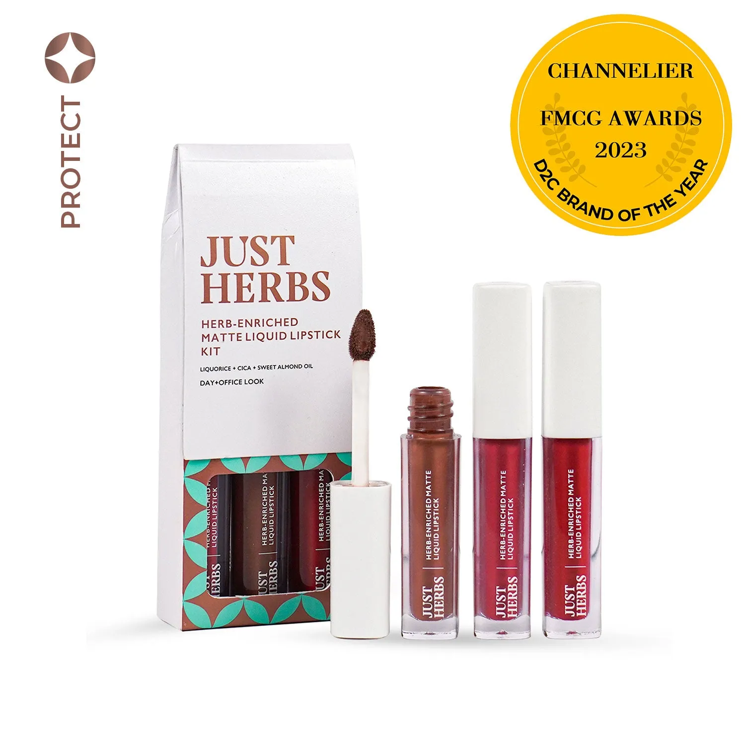 Full-Size Herb Enriched Matte Liquid Lipstick Kit - Set of 3 (Day & Office Look) - GWP