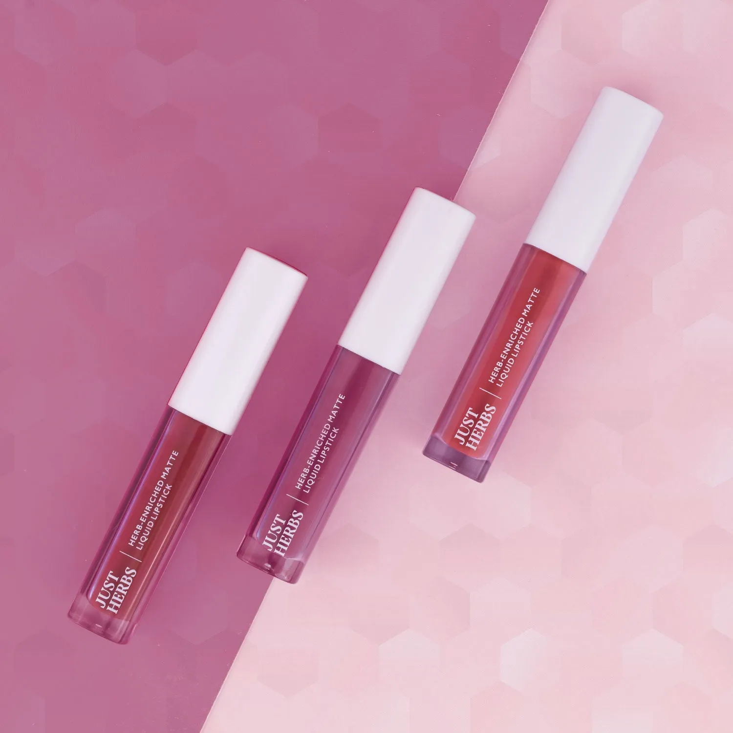 Full-Size Herb Enriched Matte Liquid Lipstick Kit - Set of 3 (Day & Office Look) - GWP