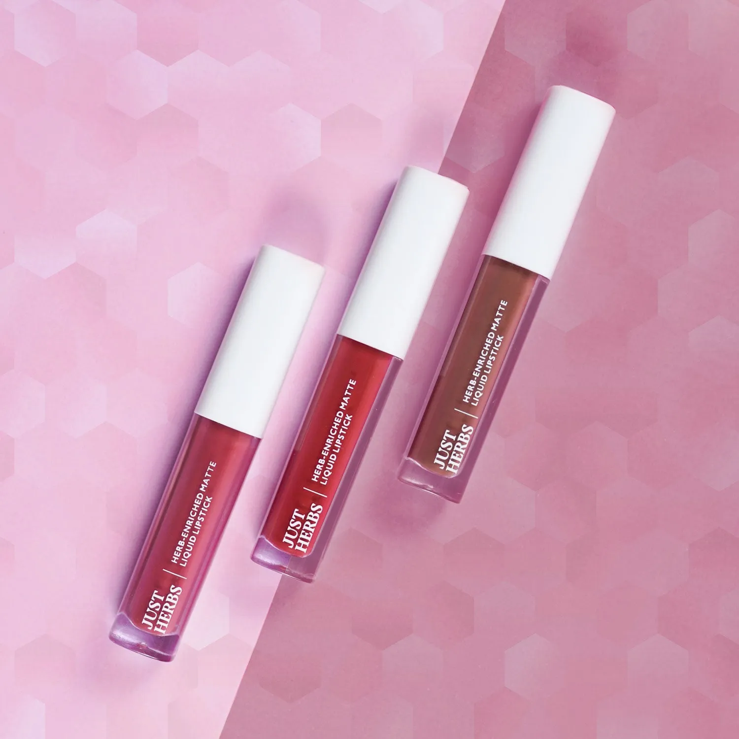 Full-Size Herb Enriched Matte Liquid Lipstick Kit - Set of 3 (Day & Office Look) - GWP