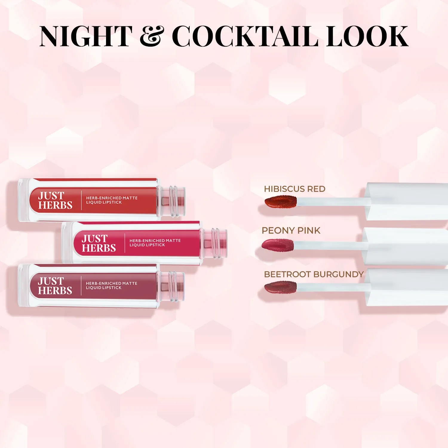 Full-Size Herb Enriched Matte Liquid Lipstick Kit - Set of 3 (Day & Office Look) - GWP