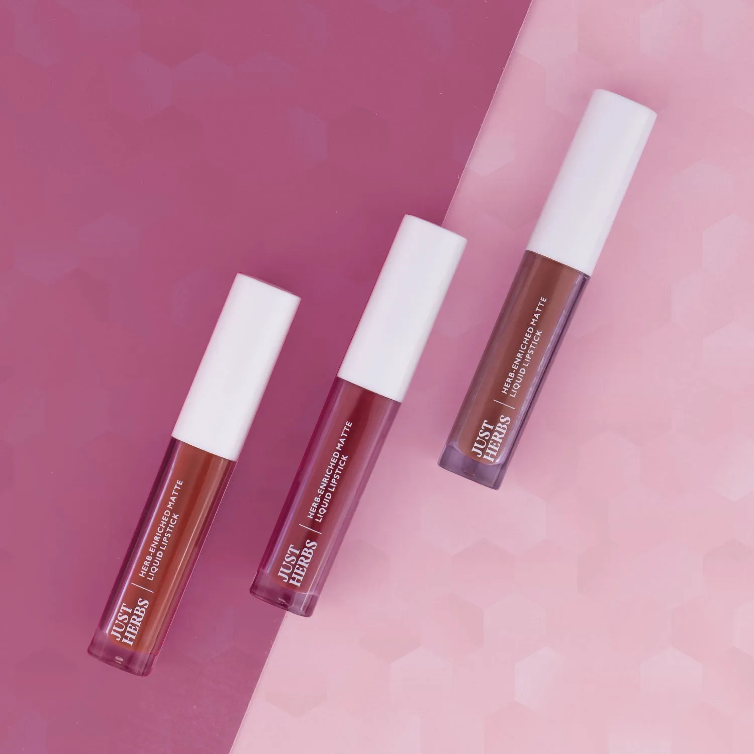 Full-Size Herb Enriched Matte Liquid Lipstick Kit - Set of 3 (Day & Office Look) - GWP