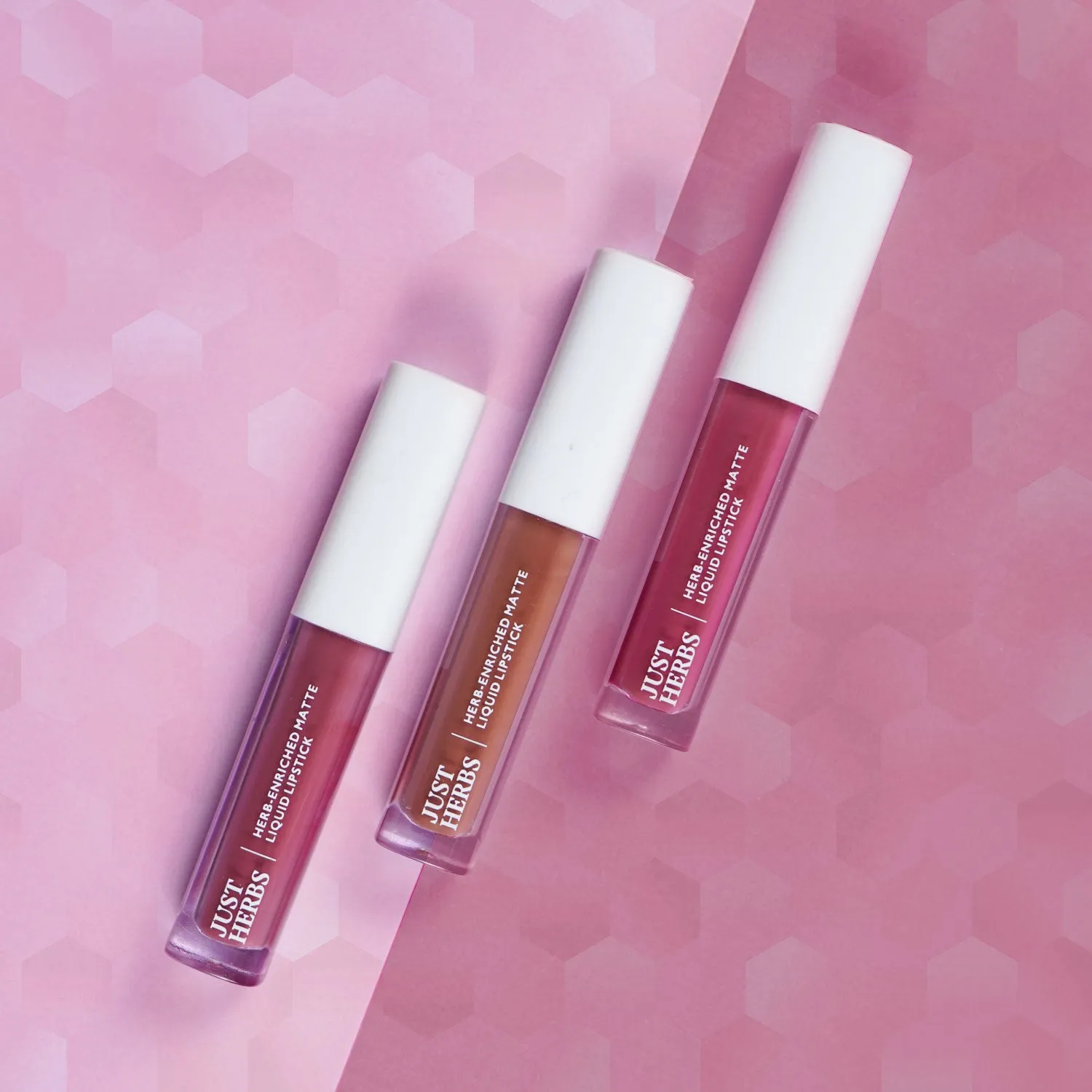 Full-Size Herb Enriched Matte Liquid Lipstick Kit - Set of 3 (Day & Office Look) - GWP