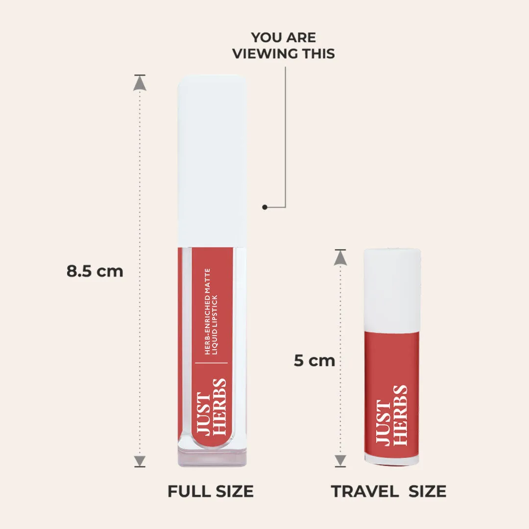 Full-Size Herb Enriched Matte Liquid Lipstick Kit - Set of 3 (Day & Office Look) - GWP