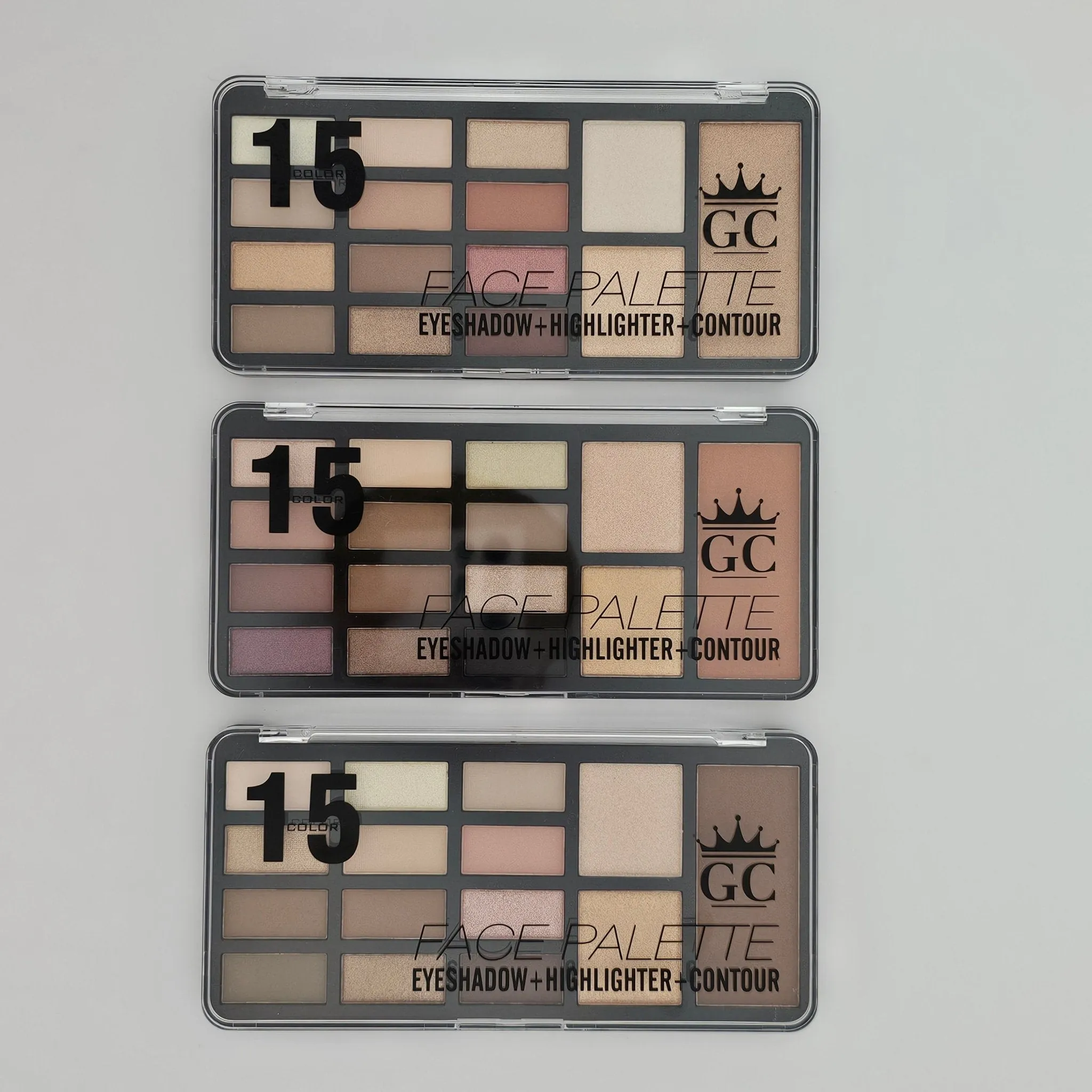 Gold Collection 15-Colors Face Palette (Eyeshadow   Highlighter   Contour)
