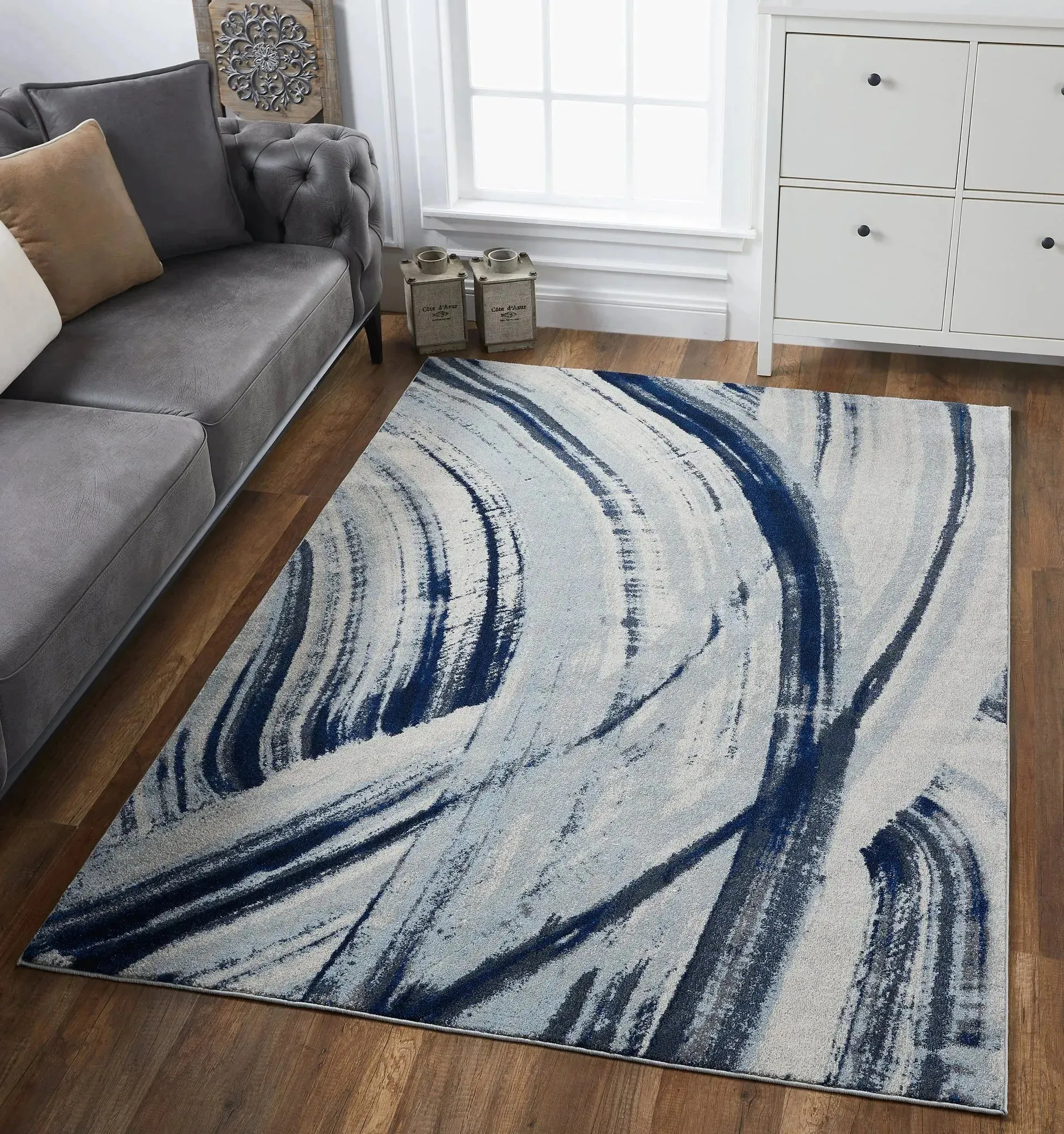 Illusions 6219 Elements Ivory/Blue Rug