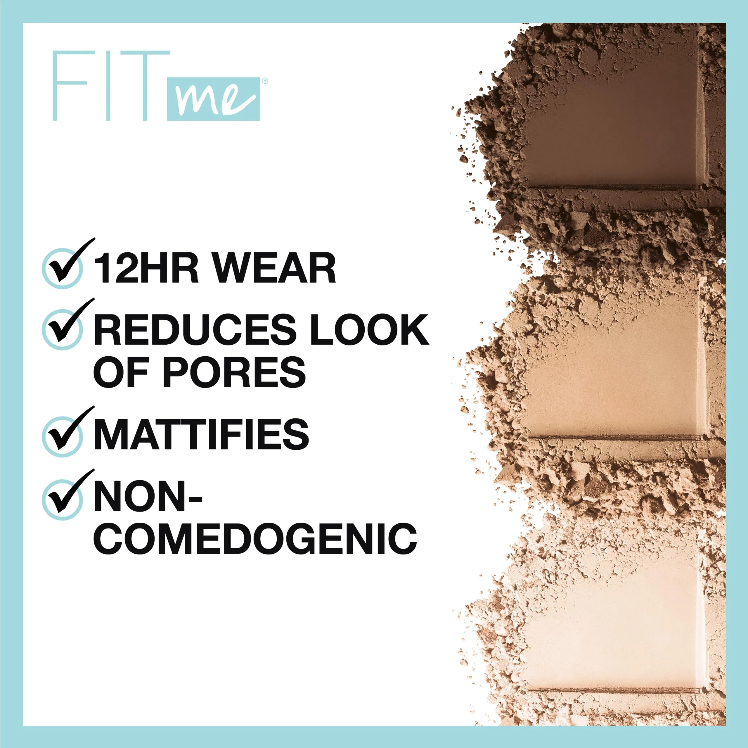 Maybelline New York Fit Me Matte   Poreless Powder Makeup, Toffee, 0.29 Ounce, 1 Count