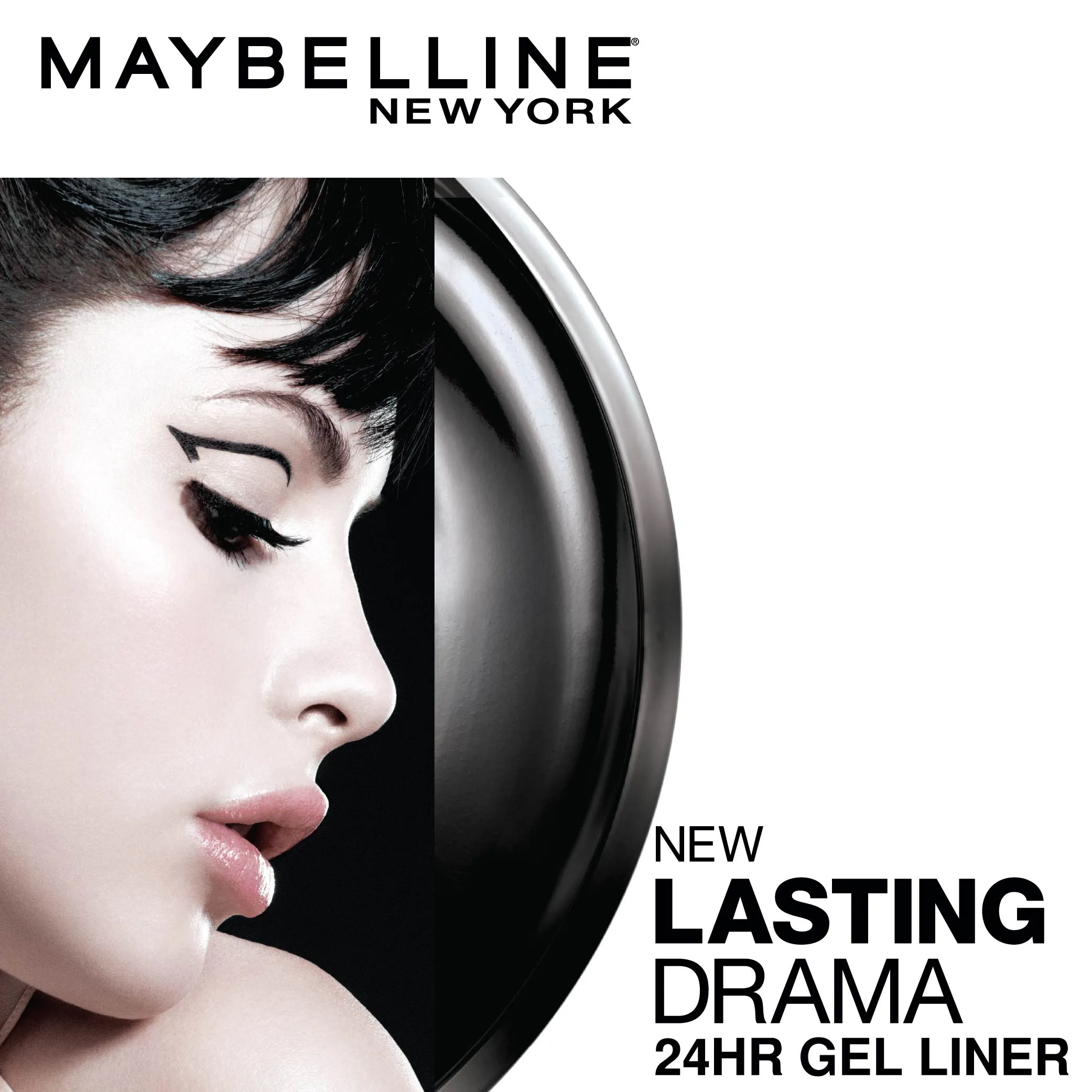 Maybelline New York Lasting Drama Gel Eyeliner ,Blackest Black, 2.5g