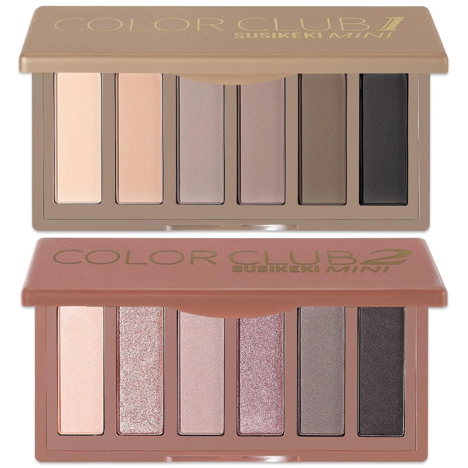Mini Naked Eyeshadow Palette - 6 Pigmented Neutral Shades for Smoky Eyes, Travel-Friendly & Waterproof