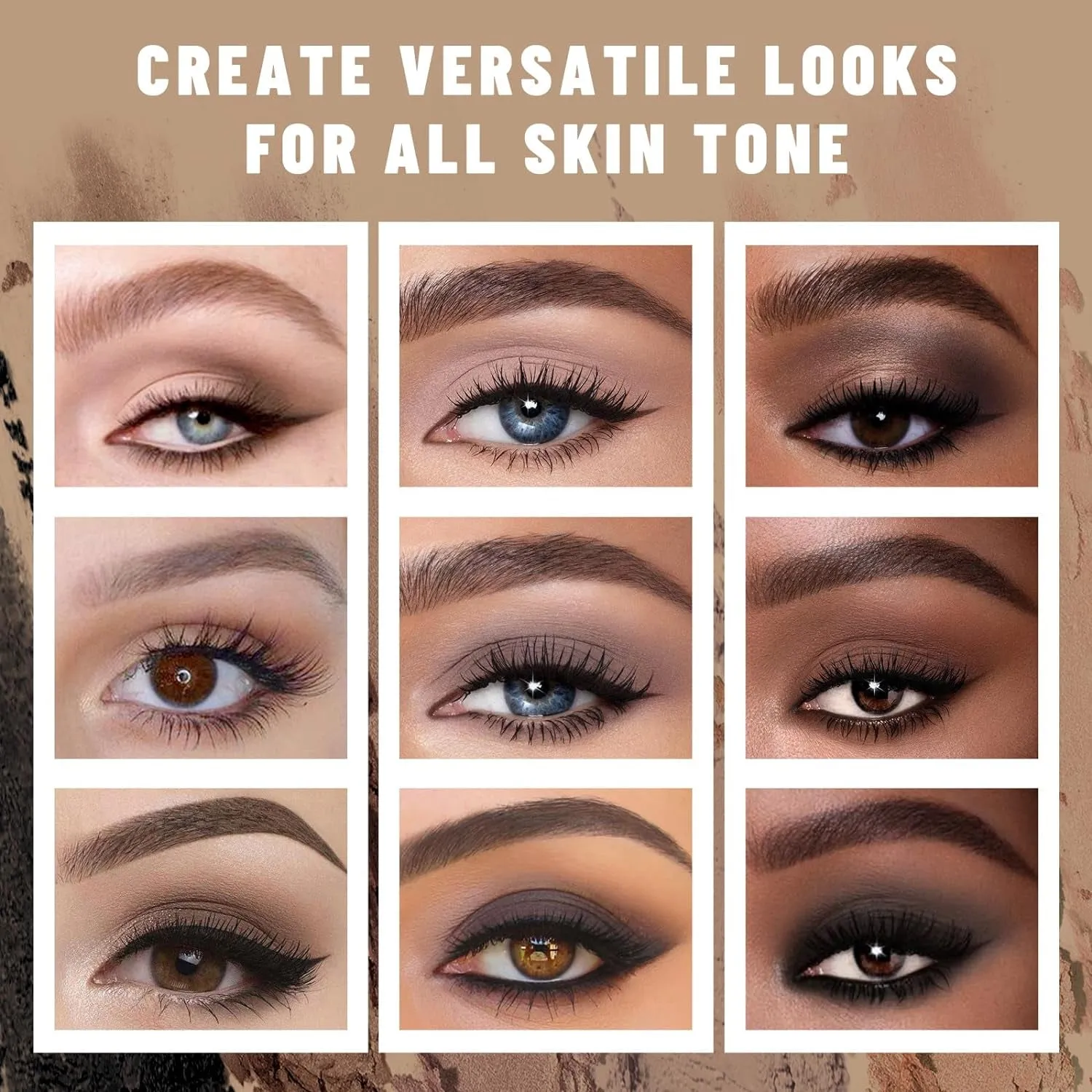 Mini Naked Eyeshadow Palette - 6 Pigmented Neutral Shades for Smoky Eyes, Travel-Friendly & Waterproof