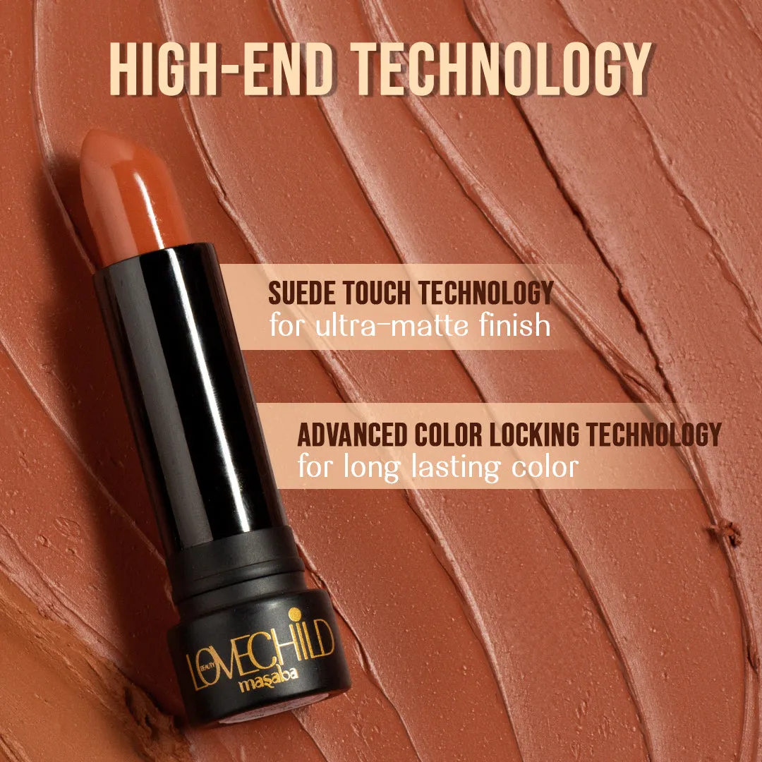 Mummylicious - Bare Browns Ultra Matte Lipstick (Rustic Brown)- Intense color pay-off