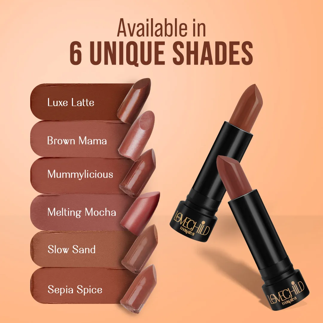 Mummylicious - Bare Browns Ultra Matte Lipstick (Rustic Brown)- Intense color pay-off
