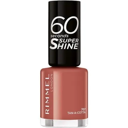 Nail polish London 60 Seconds Super Shine 707 Tan A Cotta 8 ml, Rimmel