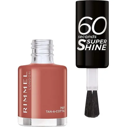 Nail polish London 60 Seconds Super Shine 707 Tan A Cotta 8 ml, Rimmel