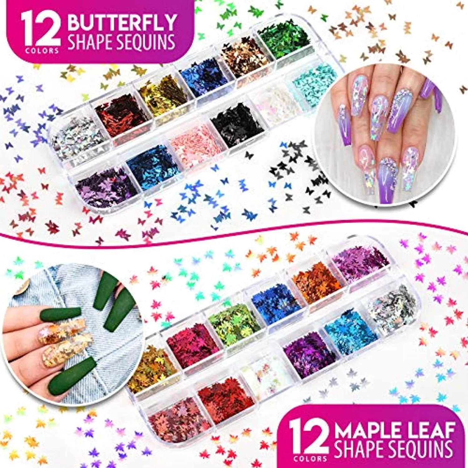 Nail Rhinestones and Glue, Teenitor Nail Rhinestone Kit with Nail Art Diamonds with Glue Nail Foil Flakes Nail Sequins for Crystals Nails
