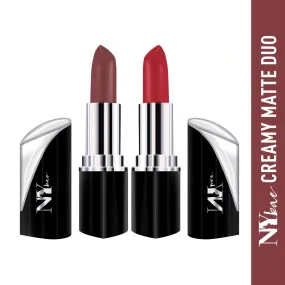 Ny Bae Creamy Matte Duo Lipsticks - Nude & Red