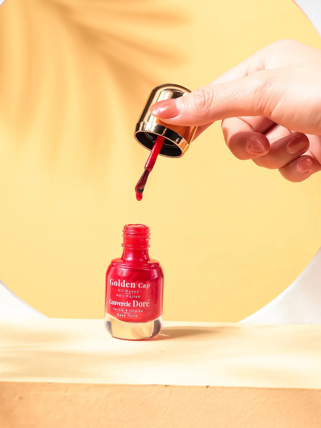 Pack Of 2 | Golden Cap Oil-based Nail Polish(13 Shiny Pink)