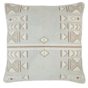 Puebla PUB12 Light Blue/Brown Pillow