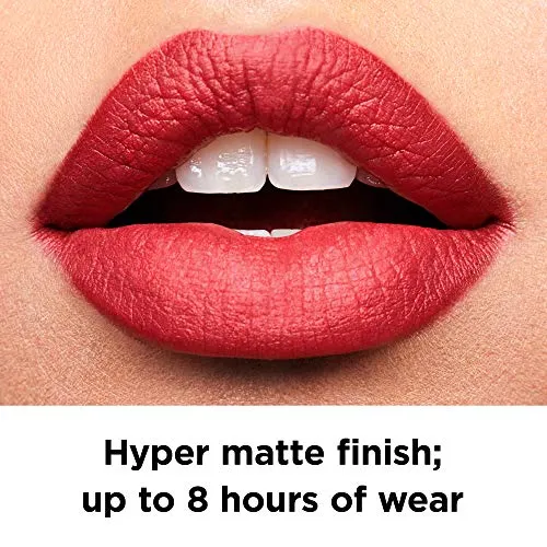 REVLON Ultra HD Lip Mousse Hyper Matte, Longwearing Creamy Liquid Lipstick in Red / Coral, Sub-Saharan (855), 0.2 oz