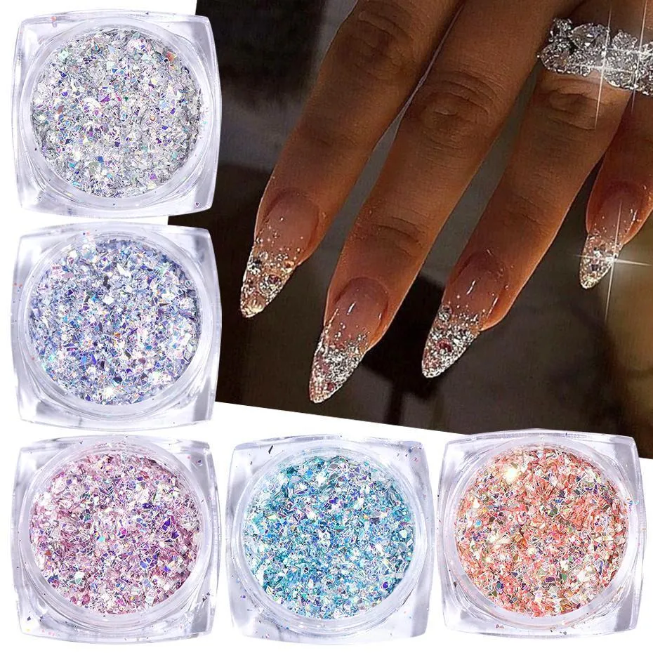 Shiny Nail Glitters Sequins 6 Colors/Set VN152117