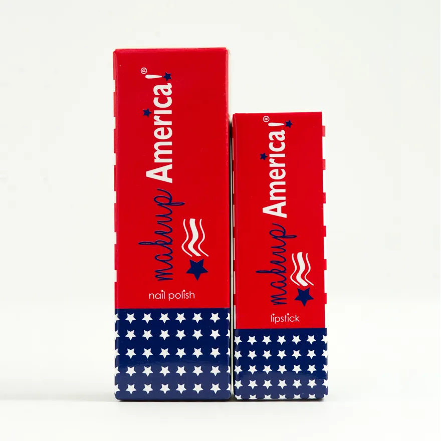 Sister Set: "Lady Liberty Stands United" Split Blue/White Lipstick   Navy Nail Polish)