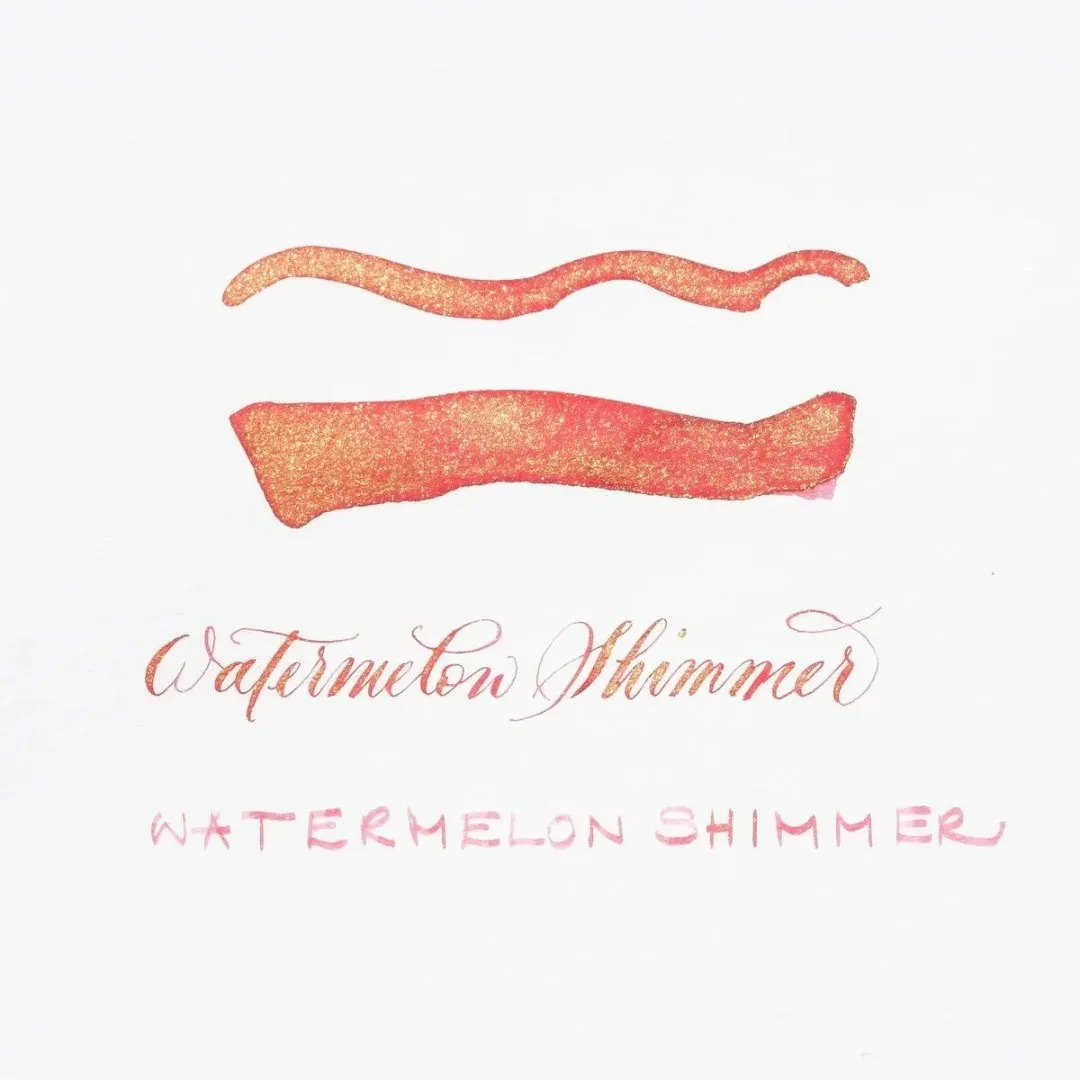Watermelon Shimmer Fountain Pen Ink - 75 - Tom’s Studio