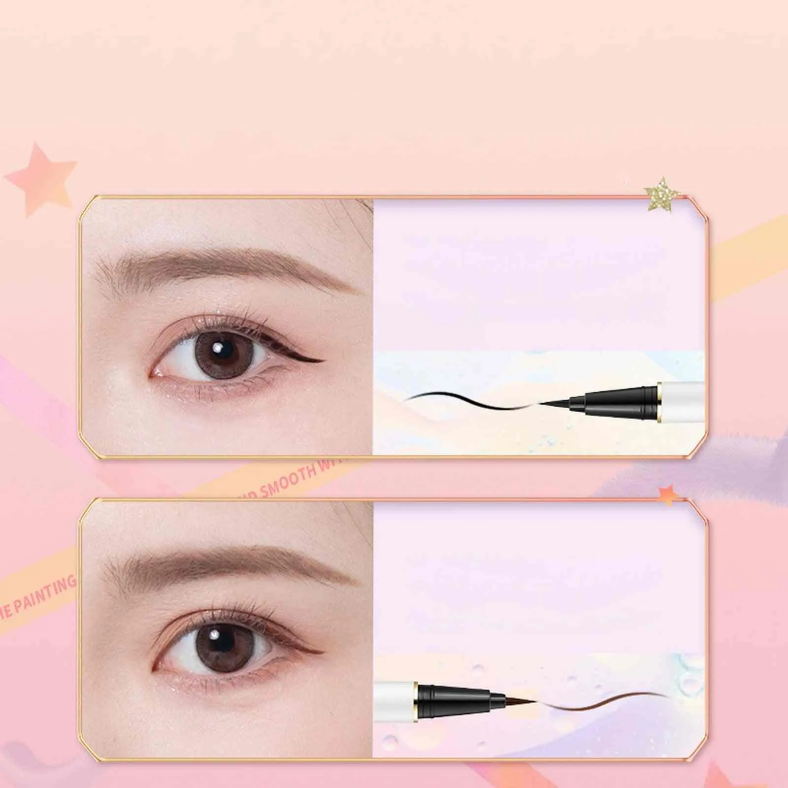 Waterproof Long Lasting without Smudging Quick Drying Eyeliner for Beginners Gentle and Easy to Remove Is the Foundation for Finishing Makeup 0.6Ml