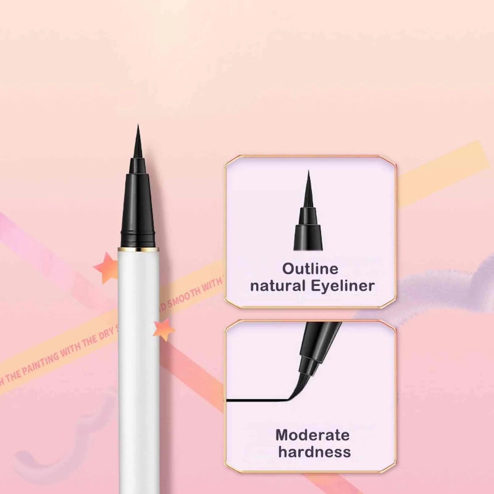 Waterproof Long Lasting without Smudging Quick Drying Eyeliner for Beginners Gentle and Easy to Remove Is the Foundation for Finishing Makeup 0.6Ml
