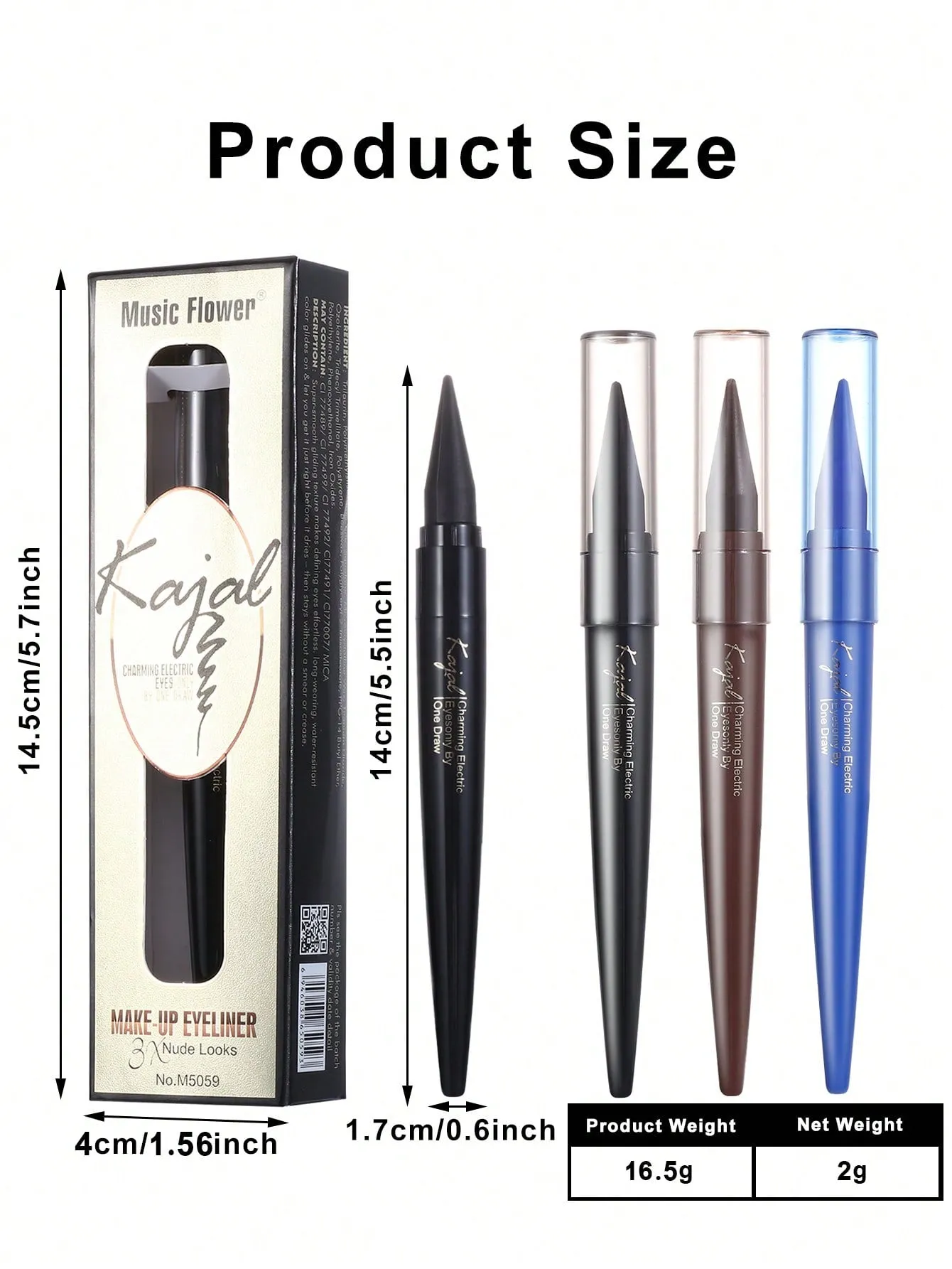 Waterproof Matte Eyeliner Gel: 1pc