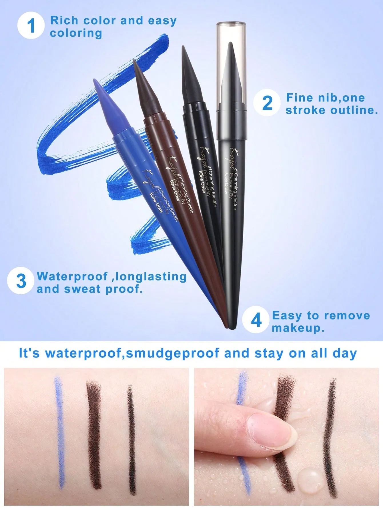 Waterproof Matte Eyeliner Gel: 1pc